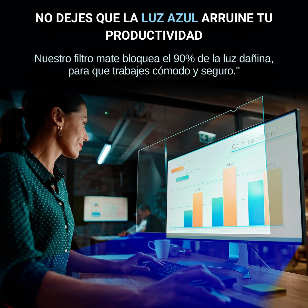 Protector de Pantalla Mate Anti Luz Azul para Monitor de 23.8" (52.7*29.7)
