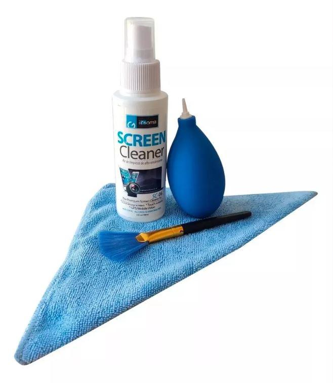 Kit Limpieza 4 En 1 Para Pantallas Pc, Celular, Tv, Cámaras, Etc.