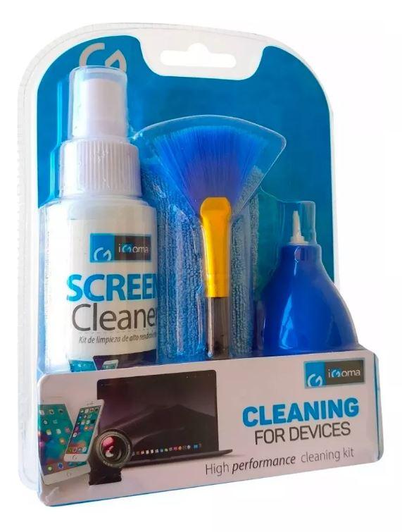 Kit Limpieza 4 En 1 Para Pantallas Pc, Celular, Tv, Cámaras, Etc.