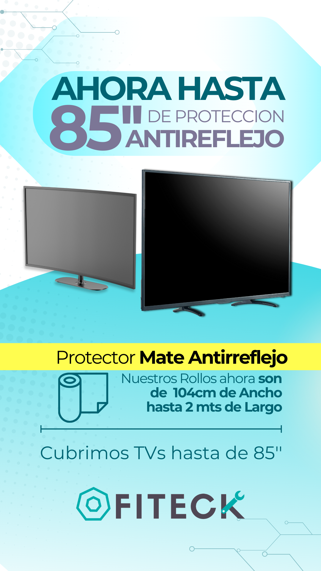 Protector Mate Anti-reflejo para Televisores 32" - 85"
