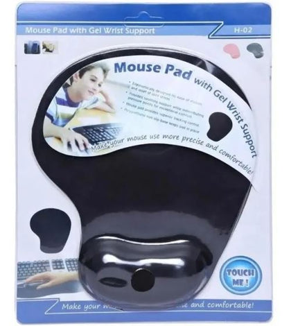 Pad Mouse Ergonómico Con Apoyo En Gel Para La Muñeca Color Negro